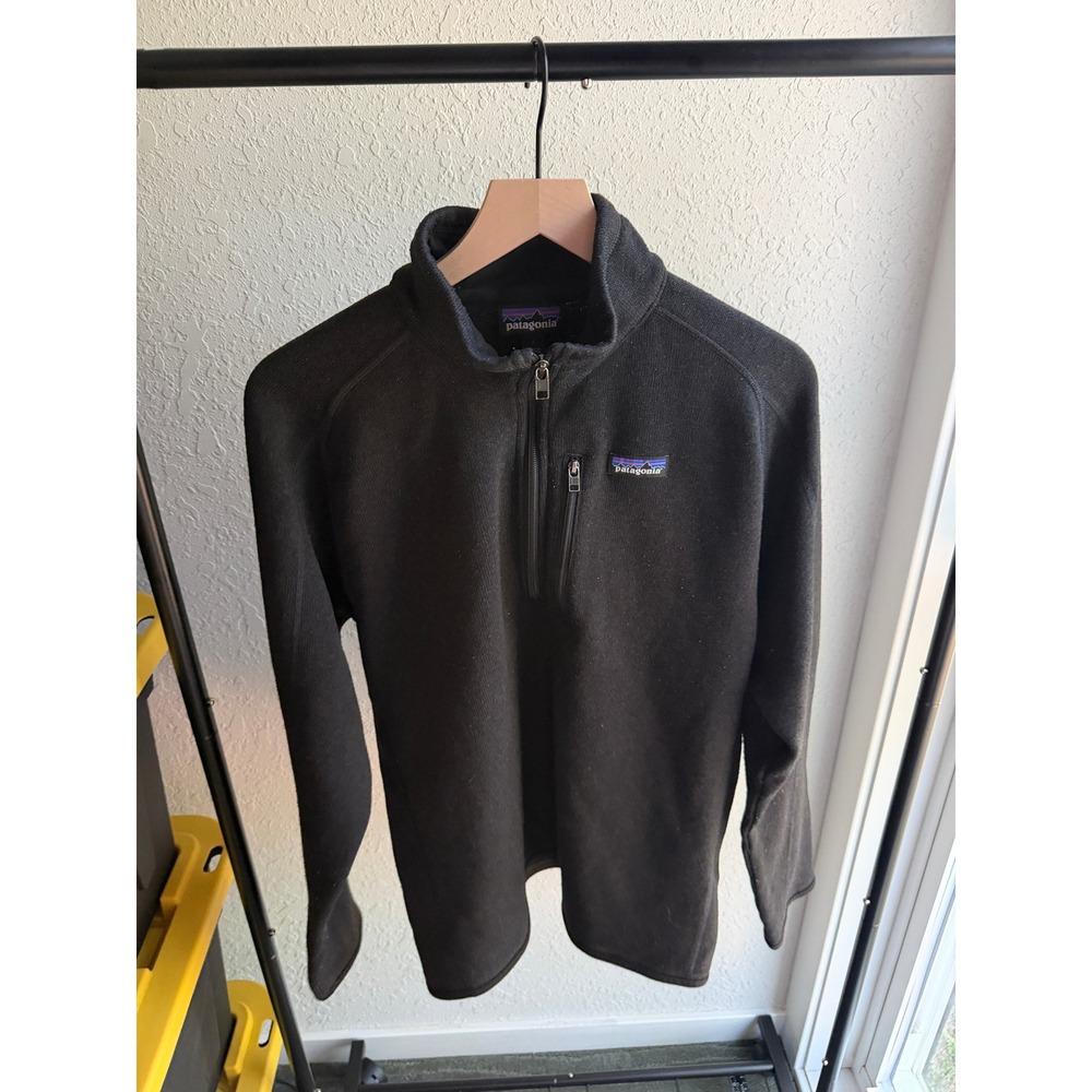 Patagonia Better Sweater 1/4 Zip Fleece Pullover Black Mens L STY25523 FA21